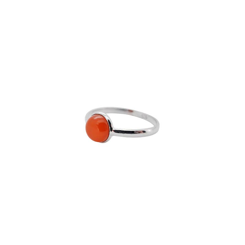 Red Onyx Sterling Silver Ring