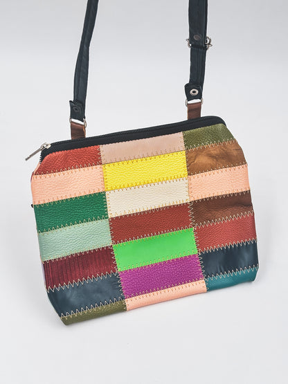 Patchwork Leather Crossbody - Small