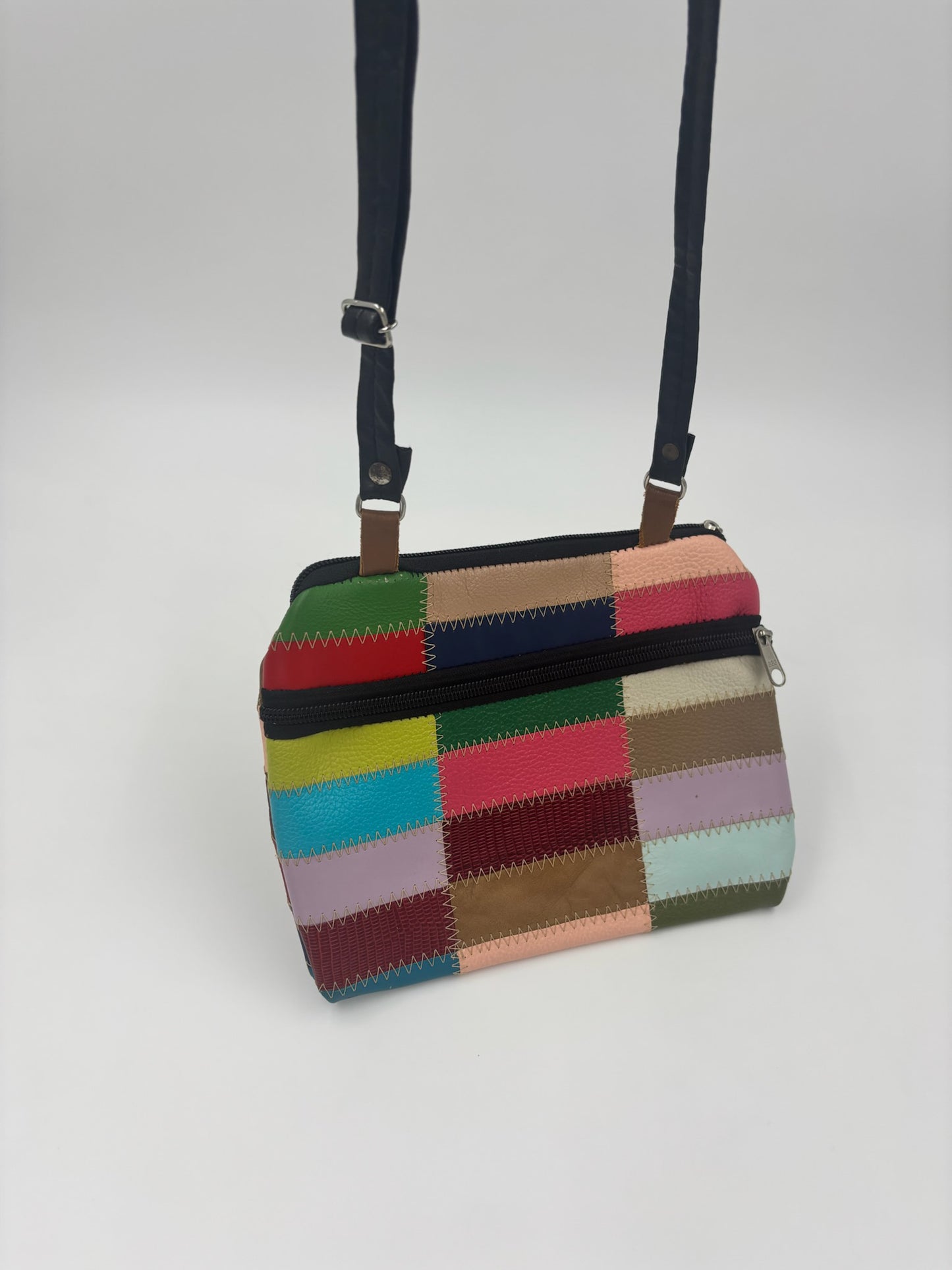 Patchwork Leather Crossbody - Small
