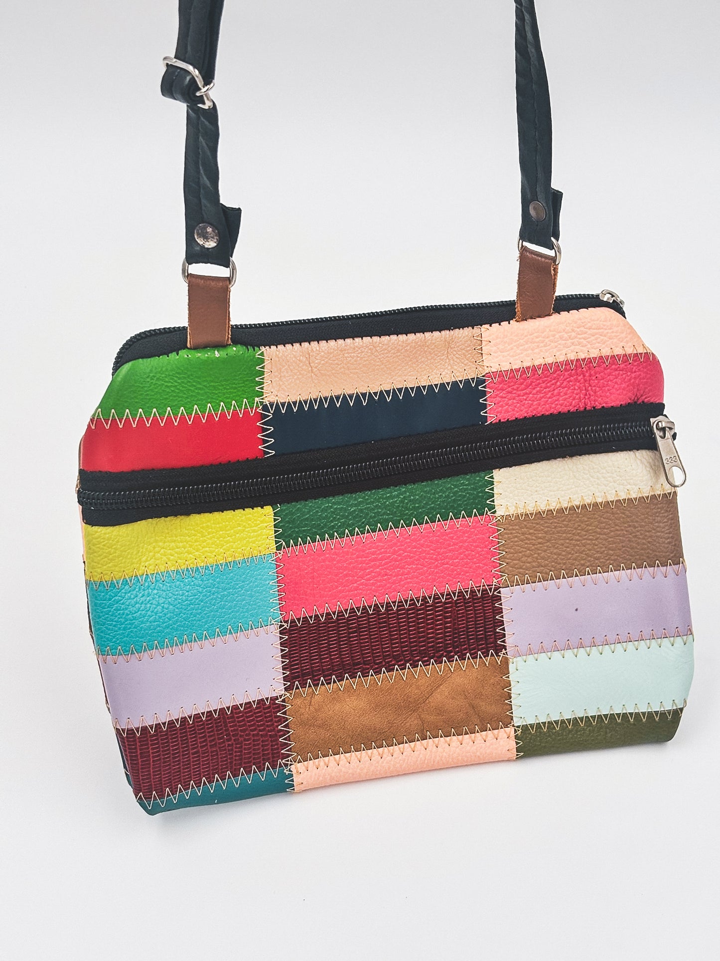 Patchwork Leather Crossbody - Small